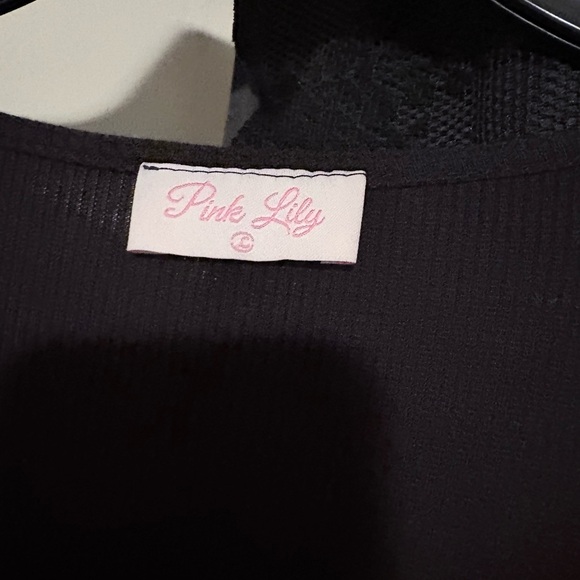 Pink Lily Classic Black Long Sleeve Bodysuit - Picture 2 of 2